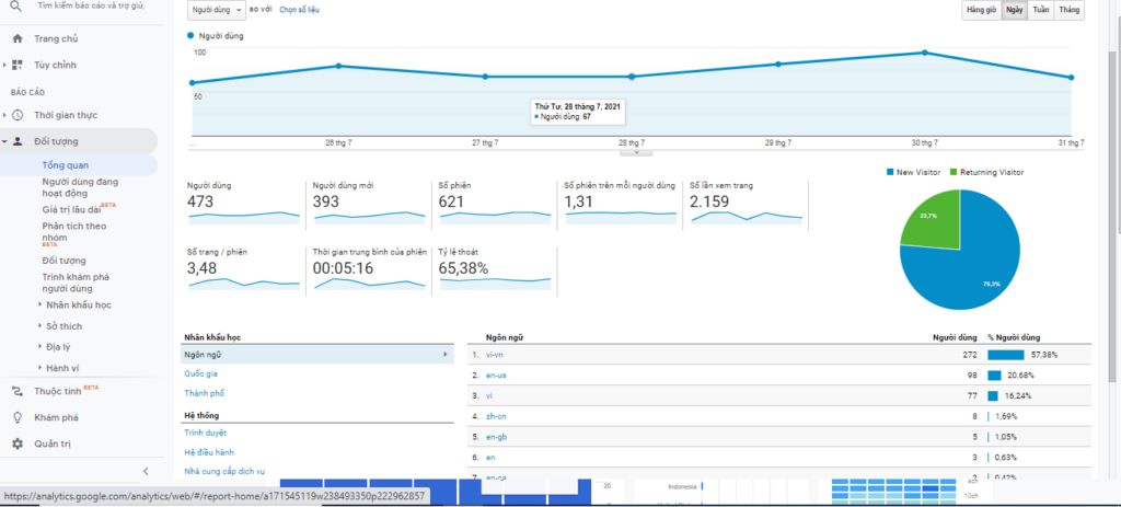 Nhân khẩu học trong google analytics