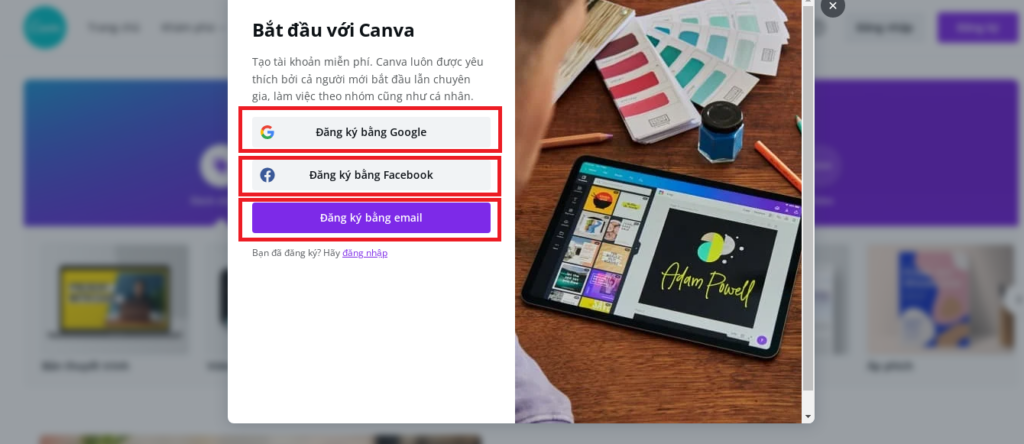 dang-ky-tai-khoan-canva-su-dung-mien-phi-bang-tai-khoan-mail-facebook-thiet-ke-moi-thu-va-ung-dung-app-canva